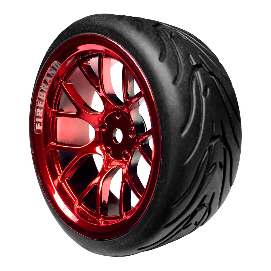 red RC car wheels