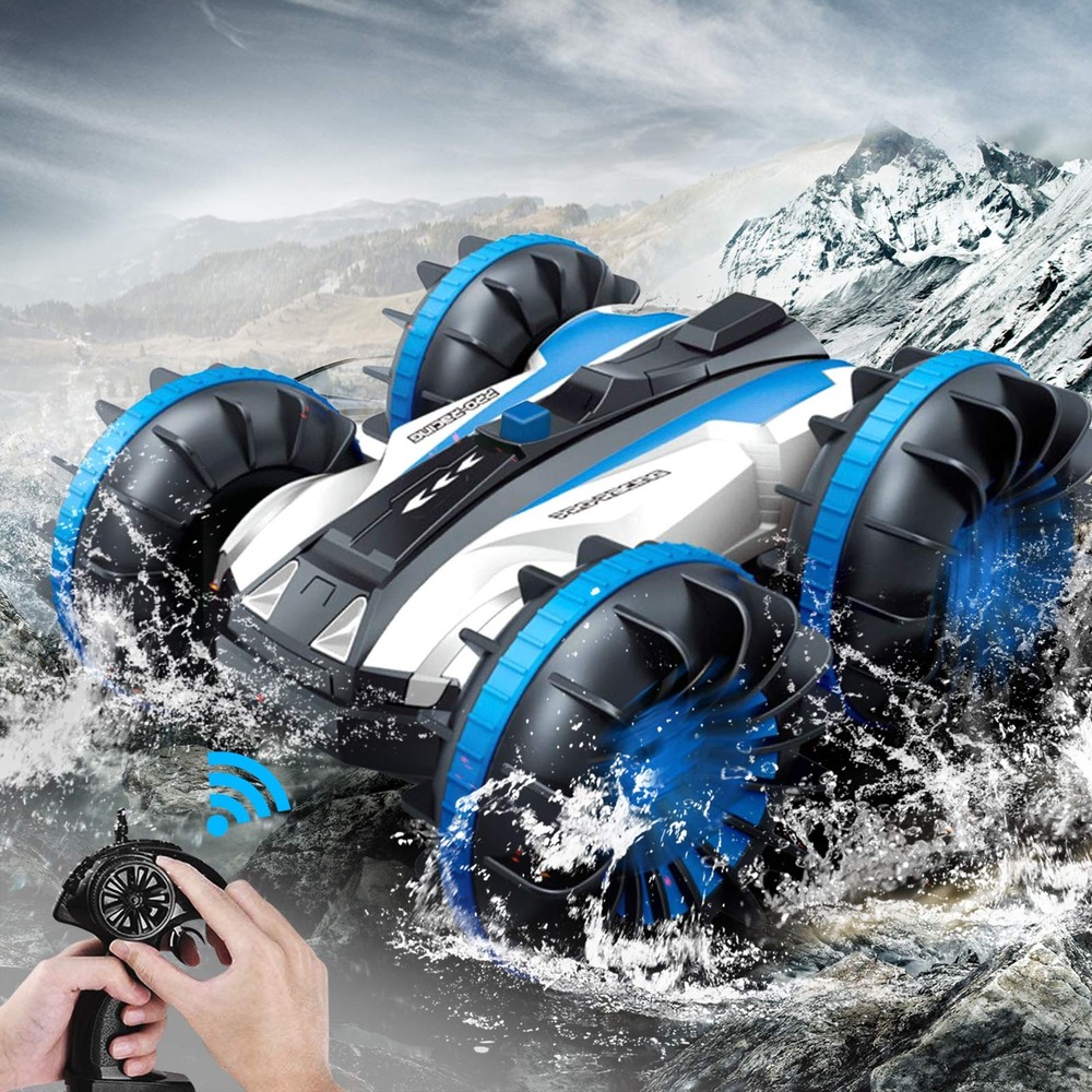 Remote control amphibious vehicles